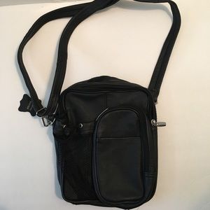 Black Leather Travel Bag